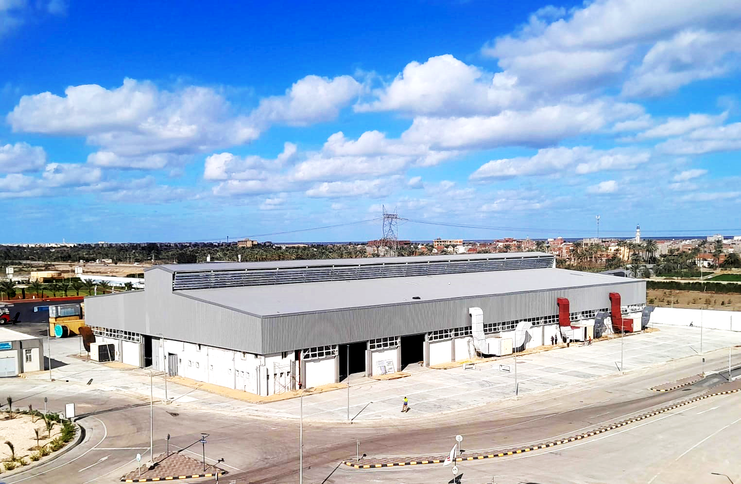 hangar for products at the Black Sand Factories Complex